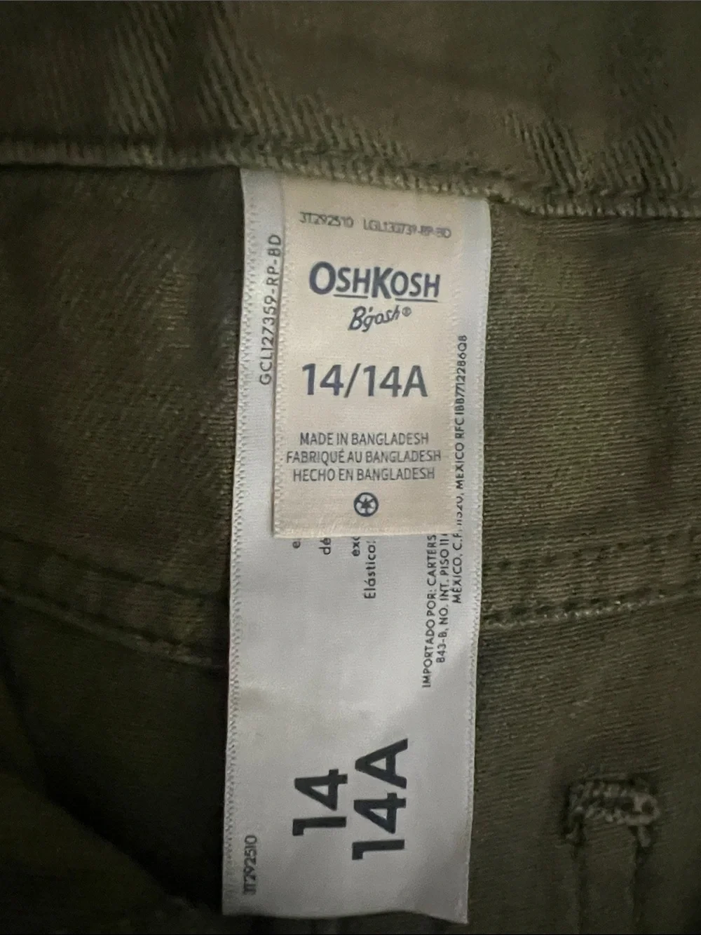 OshKosh B'gosh Olive Men’s Straight Chino Pants